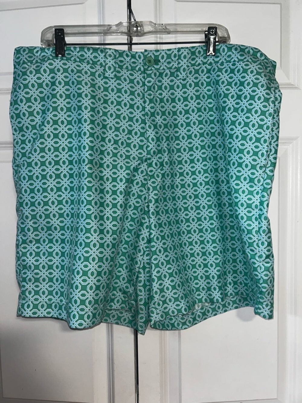 Men's Teal Geometric Print liquid flow Bermuda Shorts